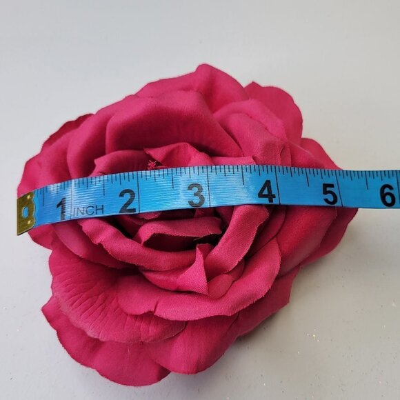 Pink Flower Fascinator Brooch Corsage Rose Brooch Pin - Picture 5 of 11